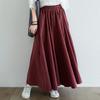 2 023 Japonês e coreano solto mid-length overskirt primavera e outono temperamento personalidade simples cor correspondência saia de bolso em estoque