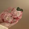 Pendientes de Borla de Flor de Perla Rosa Plateada Clavos de Oreja Pequeños Frescos Estilo Mori Accesorios de Oreja de Alta Gama Moda Venta al por Mayor
