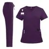 Amazon Transfronterizo Producto Nuevo Ropa para Lavar a Mano, Uniformes de Enfermera, Uniformes Quirúrgicos, Uniformes Médicos, Traje de Pantalón Corto Multiusos con Bolsillos