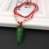 Nuevo Collar con Colgante de Cuerda Roja de Buda Guanyin de Cristal para Hombres y Mujeres Estilo Pareja Collar al por Mayor Colgante de Jade Imitación Artículo de Regalo