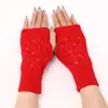 G293 Guantes de Hoja Corta Transfronterizos Nuevos para Hombre y Mujer Otoño e Invierno de Lana Tejida Sin Dedos Calentadores de Muñeca