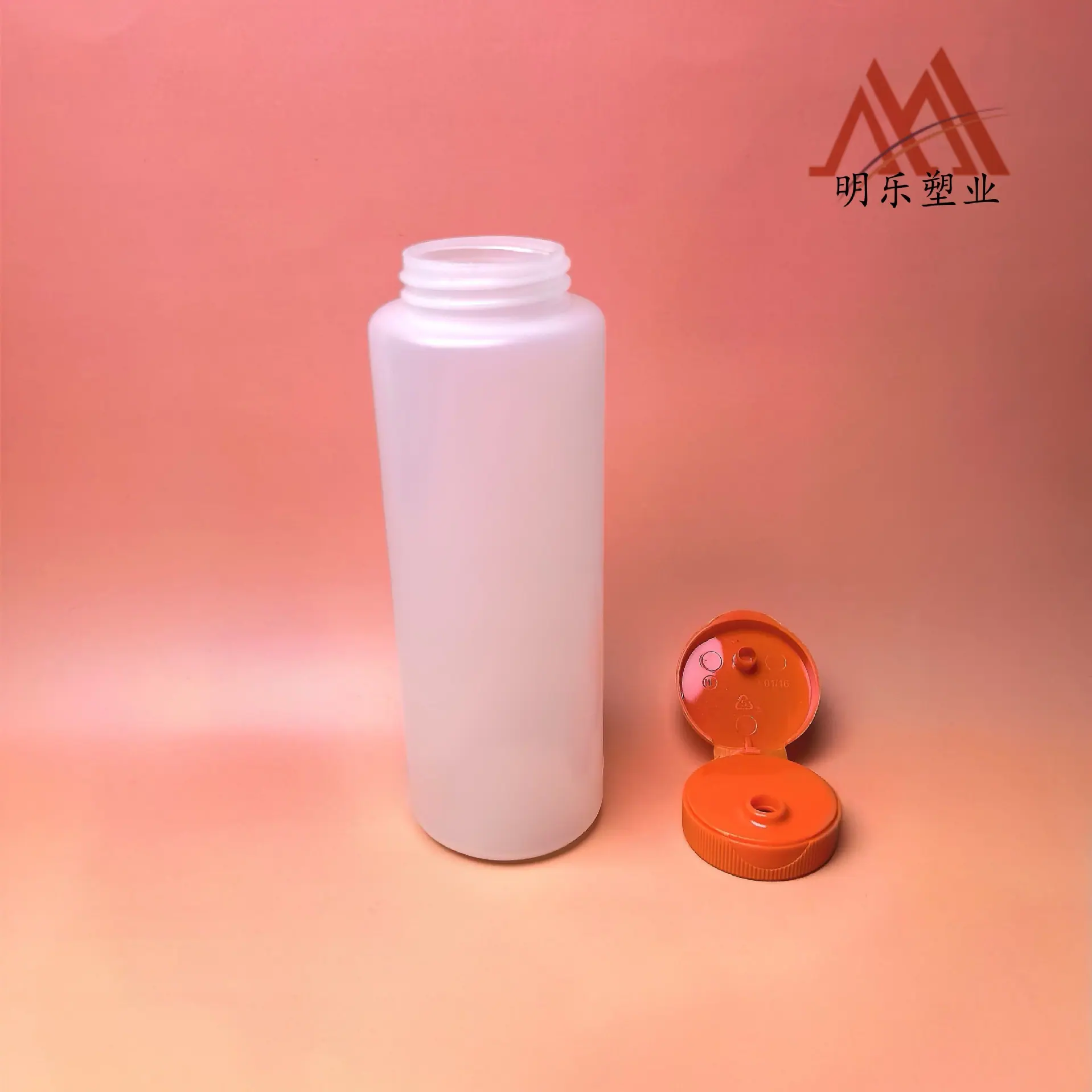 250-300ML直筒圆广口LDPE翻盖瓶(38-400)0