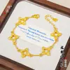 Tienda de Oro Puzuo Mismo Estilo Diamantes Incrustados Cepillado Hueco Trébol de Cuatro Hojas Collar Moderno Elegante Versátil Sencillo Gama Alta Clavícula