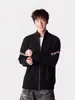 Cárdigan suéter de cuello alto medio estilo japonés con cremallera, suéter de punto casual holgado de moda americana para hombre primavera/otoño/invierno