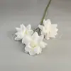 Flores Artificiales con 3 Cabezas, Rosas Flip-Flap para San Valentín, Decoraciones para Salones de Bodas, Escaparates, Flores de Seda, Arreglos Florales, Flores de Cascada, Venta al por Mayor