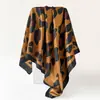 Pañuelo de Seda Cuadrado de 90 cm Transfronterizo para Mujer, Estampado de Leopardo, Seda Artificial, Estilo de Alta Gama Europeo y Americano, Pañuelo para la Cabeza Estampado, Pañuelo Cuadrado Grande de Satén, Hiyab