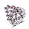 Anillo de Animal Diamante Pavo Real Estilo Europeo y Americano Pantalla Abierta Pequeño Diamante de Zirconio Fresco Anillo de Dedo Transfronterizo