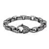 Comercio exterior europeo y americano nuevo acero inoxidable patrón creativo pulsera de hombre personalidad punk locomotora pulsera de acero titanio al por mayor