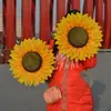 Adereços de Dança Portáteis Adereços de Girassol Flores de Mão Girassol Performance de Dança de Jardim de Infância Reunião Esportiva Adereços de Entrada