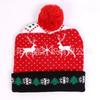 Moda Outono e Inverno Chapéu de Tricô com Luz de LED de Natal, Chapéu Gorro Quente Colorido para Festa de Adultos Venda por Atacado, Resistente ao Frio