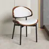 Silla de Comedor Estilo Italiano Vintage para Uso en Casa, Silla Eames de Lujo Ligero con Respaldo, Madera Maciza, Adecuada para el Hogar o la Oficina, Retro, No Requiere Ensamblaje