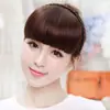 Faixa de Cabelo com Franja para Mulheres de Meia-Idade e Idosas, Peruca para Cobrir Cabelos Grisalhos, Aumentar o Volume do Cabelo, Faixa de Cabelo com Strass, Franja Reta, Peça de Peruca Sem Costura
