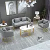 Sofá Combinado de Tela Nórdica de Lujo Ligero Salón de Belleza Fotografía de Bodas Sala de Exposiciones Área de Recepción y Negociación Cabina de Mesa y Silla para Ocio
