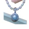 Novo pingente de fivela universal de girassol de zircônia destacável pérola de água doce natural 9-10 mm colar de pérolas grandes