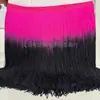 Flecos de Color Degradado de 20 cm de Ancho, Fleco de Nylon Encriptado de Doble Hilo, Encaje Decorativo para Disfraces de Baile Latino y Disfraces Tradicionales