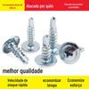 Parafuso de cauda de broca Washi de cabeça grande e plana GB cruz grande cabeça redonda auto-roscante autoperfurante parafuso de cauda de andorinha de aço inoxidável M4.2