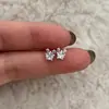 Brincos Populares Exquisitos de Estrela com Diamantes Cintilantes para Mulheres Prata Esterlina S925 Nicho Simples Elegante High-End Leve Luxo Brincos
