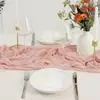 Caminho de Mesa Amazon Voile Bali Estilo Boêmio Decoração de Mesa para Festa de Aniversário Toalha de Mesa Plissada Torcida Atacado