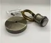 DIYE27 Portalamparas de Araña Vintage Línea Colgante Taza de Lámpara de Aluminio Colgante Línea de Cable de Tornillo Grande Portalamparas Antiguo de Edison