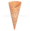 Tienda de Helados Fábrica de Helados Tienda de Franquicia para Personalizar Helado Cono de Sésamo Negro Cono Cáscara Crujiente Cono de Gofre