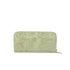 Cartera de Mujer Transfronteriza Paquete Pequeño para Multitudes Titular de Tarjeta Simple PU en Relieve Pinza Grande para Billetes Cartera Multitarjeta de Gran Capacidad Cambio