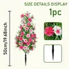 Flores artificiales: violeta, eucalipto, margarita, campanilla. Plantas decorativas de exterior en maceta, árboles pequeños, plantas verdes de simulación. Transfronterizo