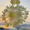 Ilha das Férias~Brincos de Flor Tecidos à Mão Estilo Férias para Mulheres, Brincos Grandes Únicos e Exagerados com uma Vibração de Beira-Mar