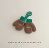Guantes de bebé coreanos para invierno, unisex, con correa para el cuello, lindo oso de peluche, guantes engrosados y cálidos para otoño e invierno