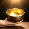 Cuenco Cantante Púrpura Dorado, Cuenco Cantante Hecho a Mano, Cuenco de Yoga, Cuenco de Cobre para Meditación de Sanación, Cuenco de Cobre, Cuenco de Sonido para Meditación, Venta al por Mayor de Cuencos Cantantes