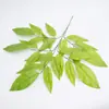 Muro de Plantas Artificiales Vegetación Hoja de Mango de 5 Puntas Tela de Seda Hoja Biónica Decoración Árbol Falso Hojas Verdes Adorno Proyecto Paisajismo