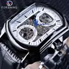 Forsining Estilo Europeo y Americano Moda Masculina Casual Mecanismo Mecánico Hueco Reloj Mecánico Automático Venta al por Mayor