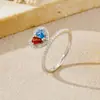 Anel de Amor Personalizado de Moda Europeia e Americana, Prata Esterlina 925 de Alta Qualidade, Anel Versátil Clássico do Dia a Dia em Formato de Coração com Coroa para Mulheres