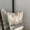 Bolsa Tote de Ombro Grande Capacidade Moda Outono 2026 Estilo Coreano Versátil Chique Simples Casual para o Dia a Dia