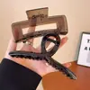 2026 Nuevo Pinza de Tiburón con Lazo Mediana Pinza para el Cabello Pinza de Garra de Flor para Mujeres, Estilo Simple para Cabello Fino, Pinza para el Cabello de Acrílico para Mujeres