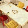 Alfombrilla de Escritorio de Cuero Cremoso Estilo Coreano Conejo Miffy Antideslizante Resistente a Rayones Posavasos Tira Larga Fácil de Limpiar Resistente al Calor Manchas Impermeables Mantel