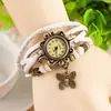 Aliexpress Reloj Retro Hoja Manecillas Pulsera de Cuero Vintage Tejida a Mano para Mujer Venta al por Mayor