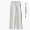 Calça de Terno de Outono Personalizada Cintura Alta Caimento Reto Perna Reta Solta Emagrecimento Versátil Para Ir ao Trabalho Casual Roupa Feminina 20