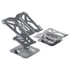 Soporte de escritorio para laptop y tableta, todo de metal, tridimensional, plegable, altura ajustable, hueco, soporte de refrigeración