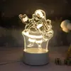 Luz de Noche 3D Regalo al por Mayor Lámpara Acrílica DIY Regalo de Vacaciones Dormitorio Mesita de Noche Luz de Atmósfera LED Decoración de Mesita de Noche