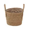 Cesta de Armazenamento Trançada de Palha Personalizada, Cesta de Flores, Decoração de Interior, Conjunto de Vasos para Plantas de Interior, Balde Abraço, Exibição Decorativa Macia, Cesta de Armazenamento Diversos