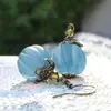 Nuevas Joyas Europeas y Americanas Transfronterizas Simple Retro Colgante de Calabaza Gotas de Agua Halloween Pendientes Distintivos Pendientes Divertidos