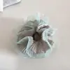 Anillo para el pelo con borde de oreja plisado de organza, Cuerda para el pelo de Ballet Francés, Bolas Suaves Versátiles, Goma para el Pelo, Accesorios para el Pelo de Tendón