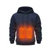 Moletom com Capuz de Aquecimento de Inverno Roupa de Aquecimento Masculina Moletom com Aquecimento USB Roupa Casual Quente para Exterior Aquecimento Elétrico