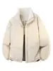 Jaqueta de Algodão Mais Vendida Masculina Inverno Novo Estilo Plus Veludo de Lã de Cordeiro Espessada Casal Gola Alta Casual Tendência Jaqueta de Algodão Casaco Roupas de Algodão