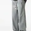 Jeans de Raya Lateral Americanos Marca de Moda para Hombre Estilo Primavera y Otoño Pantalones de Pierna Ancha Lavados Pantalones Rectos Sueltos Retro Niños