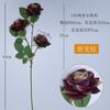 Rosa de franela de 3 cabezas, rosa de cuerno pequeño, decoración de escenario de boda, flor artificial, decoración para sala de estar en casa, rosa de simulación al por mayor