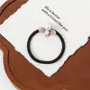 Diadema de Perlas de Gama Alta de Acetato Real con Abejita Retro Dulce Elástica Alta Goma Elástica para el Cabello Diadema para Moño de Mujer