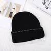 Nuevo gorro de lana de punto, estilo coreano, moderno, con punta rizada cálida, gorro informal versátil, gorro frío para mujer