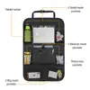 Bolsa de almacenamiento de tela Oxford para coche transfronteriza, gran capacidad, bolsa de almacenamiento para asiento de coche, organizador de respaldo de asiento, protección anti-patadas para asiento trasero