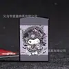 Encendedor de queroseno Kuromi de apariencia alta, celebridad de internet, encendedor lindo de dibujos animados, encendido por rueda de amolado, tapa abatible metálica, portátil